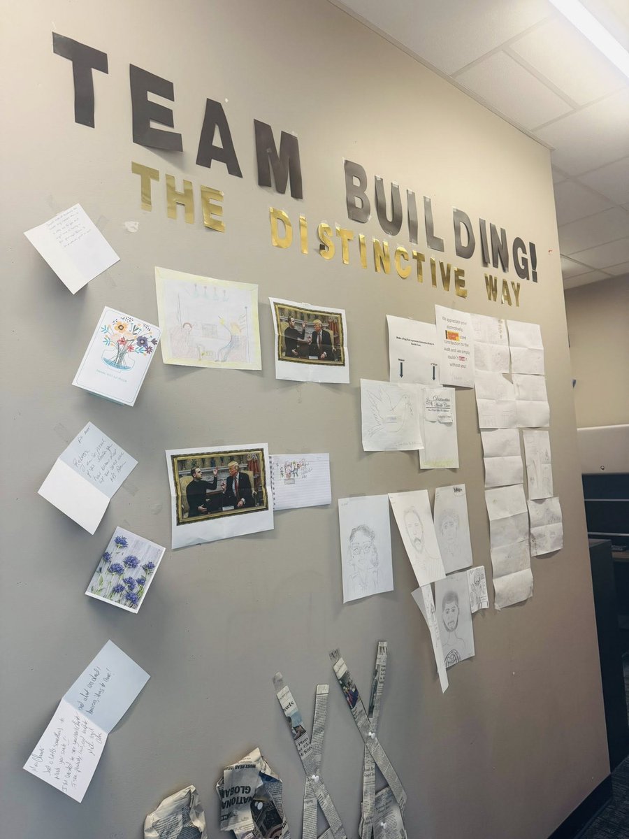 DistinctiveHHC's tweet photo. On this awareness Thursday, we would like to share our team building wall! Every other week, we build-together! If you have any suggestions for team building, let us know! #teambuilding #buildingteams #helpingpeople https://t.co/QL5auMROe5