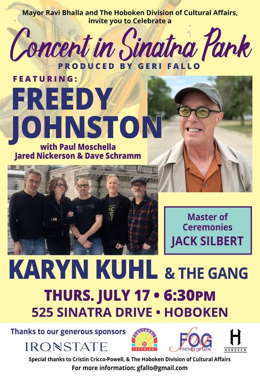 CityofHoboken's tweet image. TONIGHT! Come down to Sinatra Park for a night of amazing live music curated by Hoboken's own Geri Fallo! The show starts at 6:30 PM.