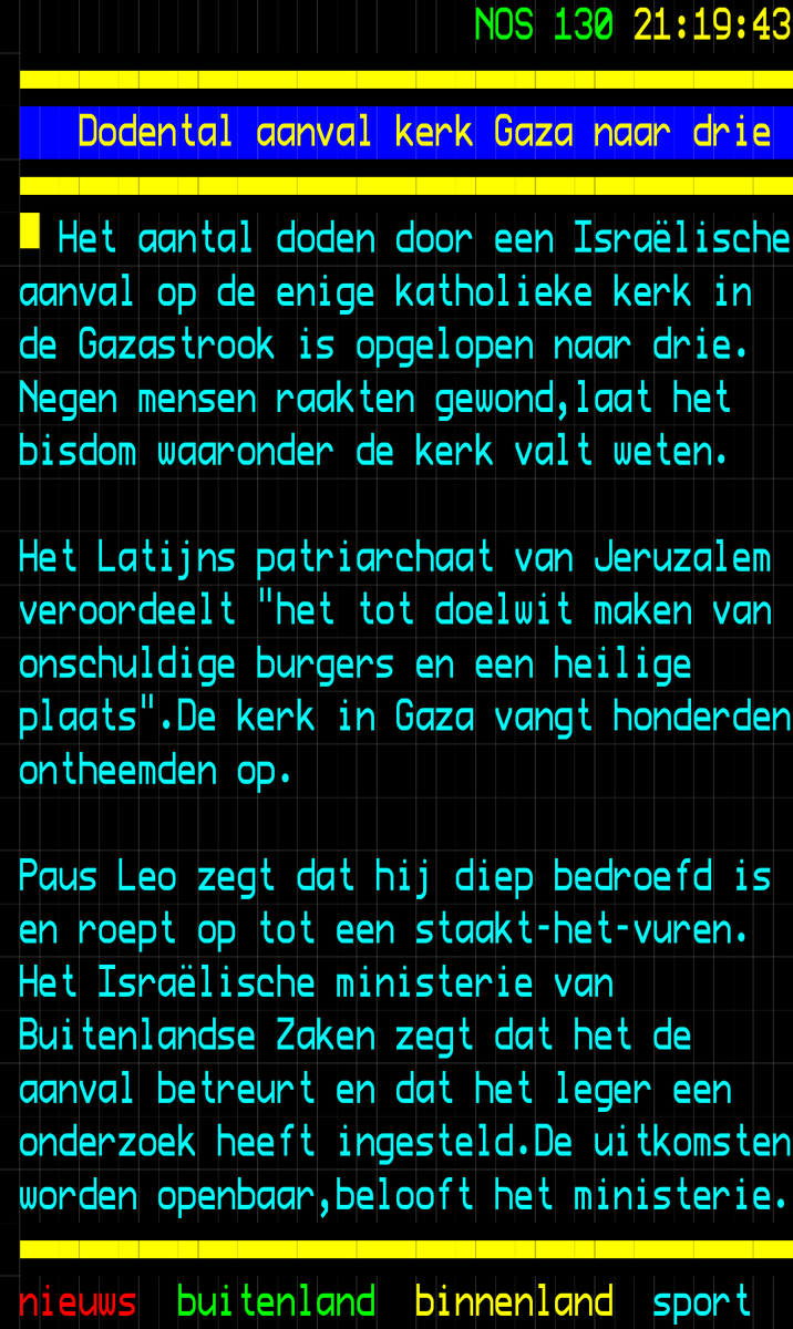 Het houdt niet op. Er zit geen rem meer op. Zoveel leed en wraakzucht, Laat snel een staakt-het-vuren beginnen, evenals humanitaire hulp echt beginnen.