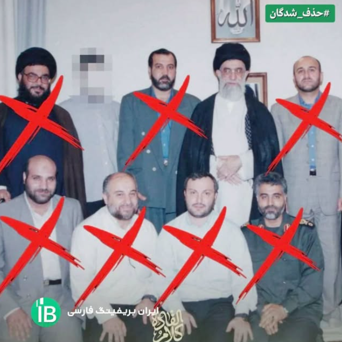 Yossi_Mansharof's tweet image. This rare photo starkly highlights Khamenei’s sense of isolation and distress, as he is the only surviving figure among those pictured, all of whom were senior Quds Force and Hezbollah top commanders, most of them, except for Badreddine, assassinated by Israel.
The individuals…