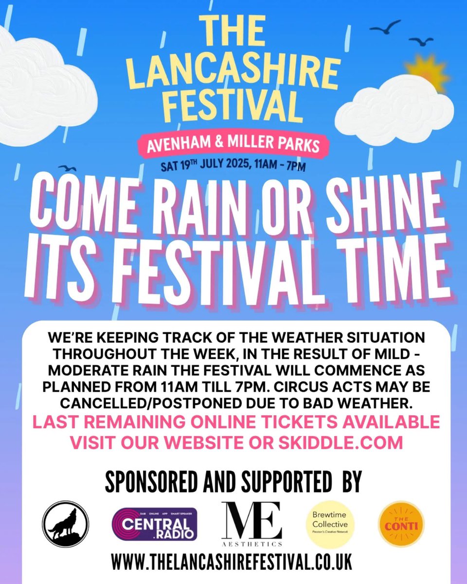 Gillylancs's tweet image. Looking forward to hosting the main stage at #Lancashirefestival this Saturday from 12 noon
Join in the fun at Avenham and Miller Parks