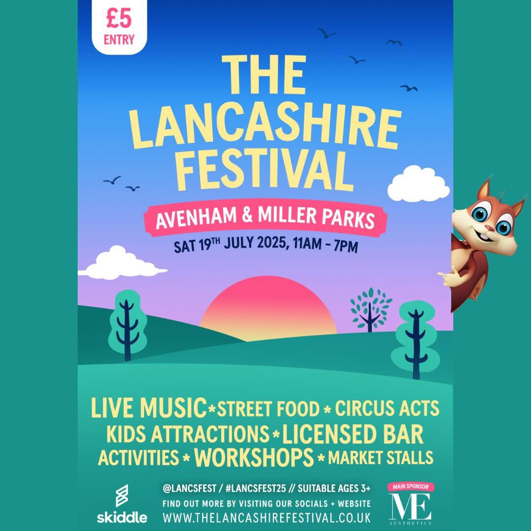 Gillylancs's tweet image. Looking forward to hosting the main stage at #Lancashirefestival this Saturday from 12 noon
Join in the fun at Avenham and Miller Parks