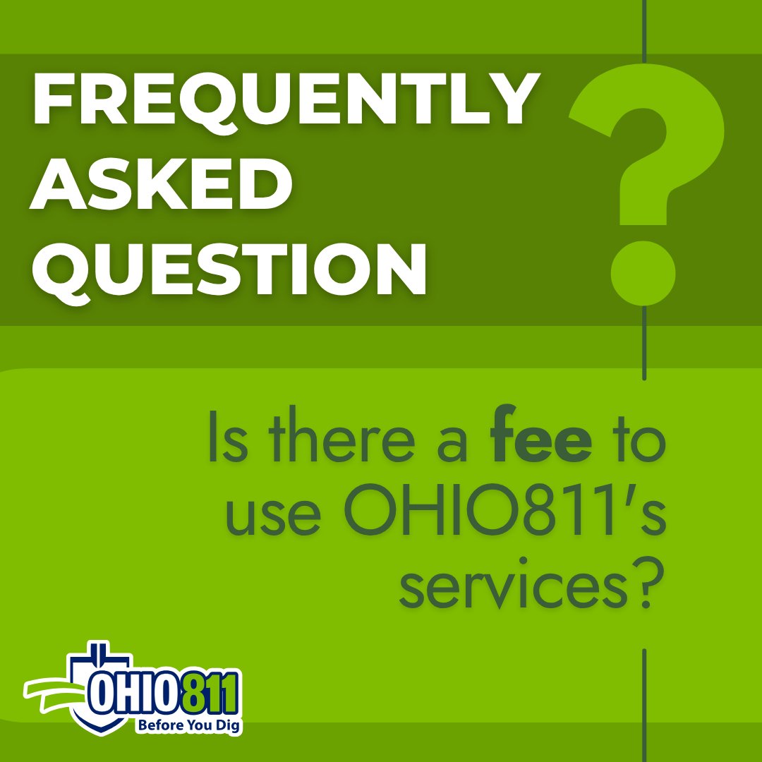 OHIO811's tweet image. NOPE! There is no fee to use OHIO811’s services.
Whether you're a homeowner or a contractor, submitting a dig notification through OHIO811 is completely free. It's a critical step to help prevent damage to underground utility lines and keep everyone safe during excavation or…