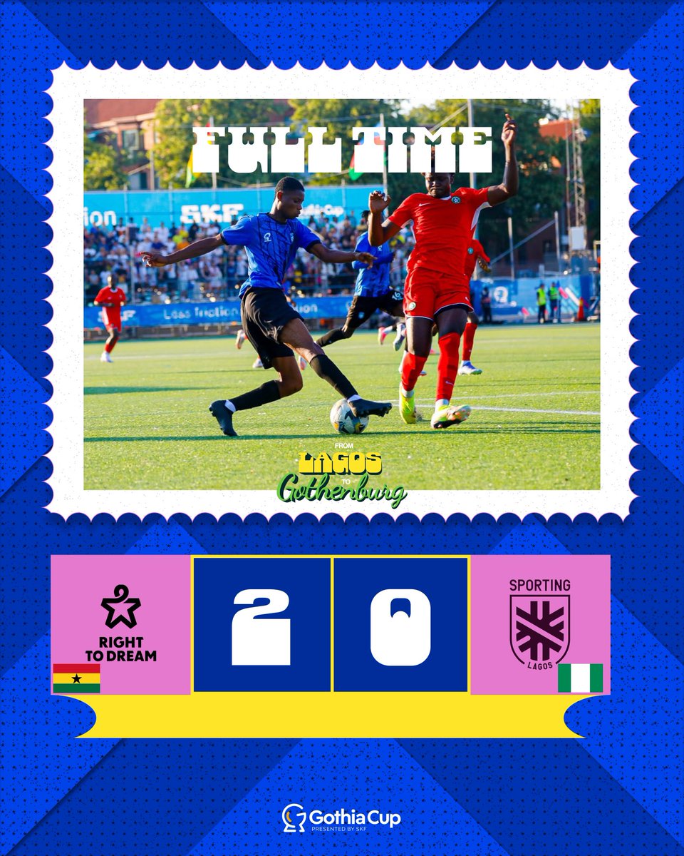 Our Gothia Puma Trophy defense comes to an end after a defeat against Right to Dream. 

It’s been a great run. 

#SLFAGothiaCup #LetsGoSporting