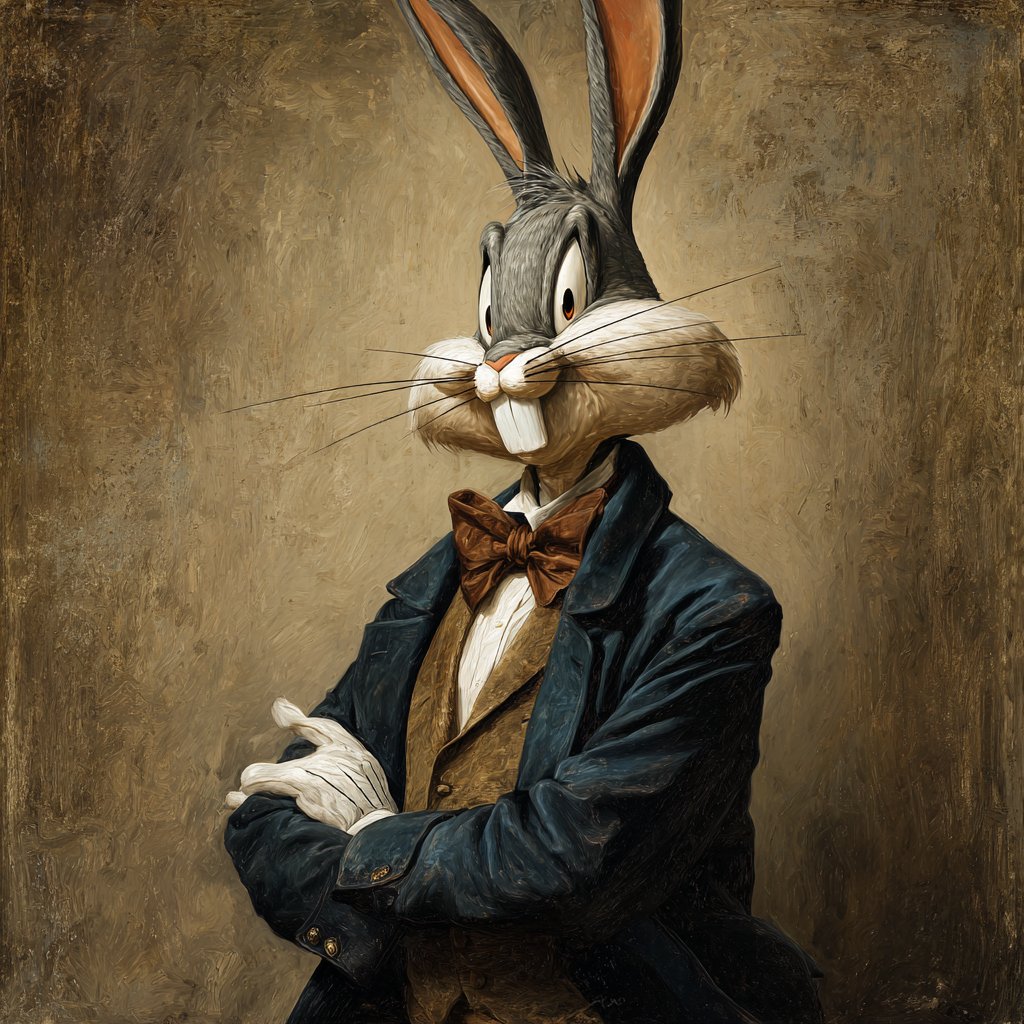 Xyonzhistory's tweet image. 𝐖𝐇𝐎 𝐈𝐒 𝐁𝐔𝐆'𝐒 𝐁𝐔𝐍𝐍𝐘?
From a humble sketch to a global icon, Bugs Bunny's journey is a masterclass in turning a hare-brained idea into animated gold.
Bugs Bunny teaches us that with wit and a carrot, you can outsmart any challenge—unless it's opera; then, just sing…