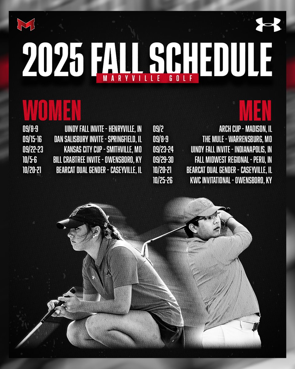 Maryville Athletics (@maryvillesaints) on Twitter photo Tee time is almost here! โณ
The fall schedule for @maryvillemgolf and <a href="/maryvillewgolf/">Maryville Womenโs Golf</a> is live!
#BigRedM Tee time is almost here! โณ
The fall schedule for @maryvillemgolf and <a href="/maryvillewgolf/">Maryville Womenโs Golf</a> is live!
#BigRedM