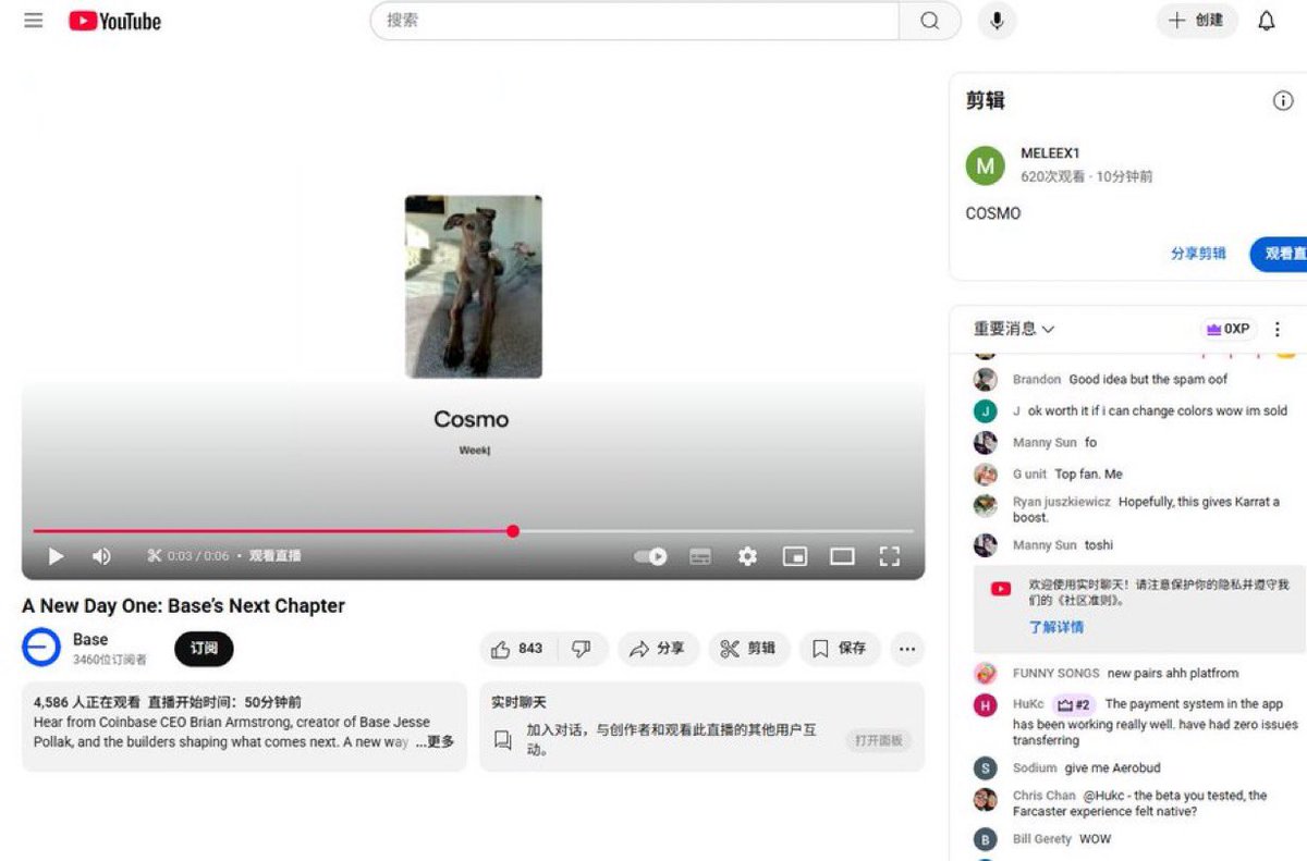nommy44's tweet image. $COSMO
Base dropped there app yesterday, they also dropped a video with a dog and it’s name in it, quite rare! launched through there app platform
@jessepollak who is Cosmo?
0x37ab95eb0c73531dd68d3edbc838e3e1f3dd33f4