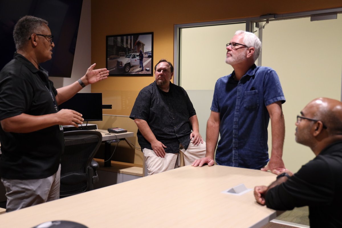 OUC_DC's tweet image. This week, Baltimore 911 and partners visited the Office of Unified Communications for an Operations tour, Sim Lab demonstration, and discussions around new and emergency technologies and center consolidation.