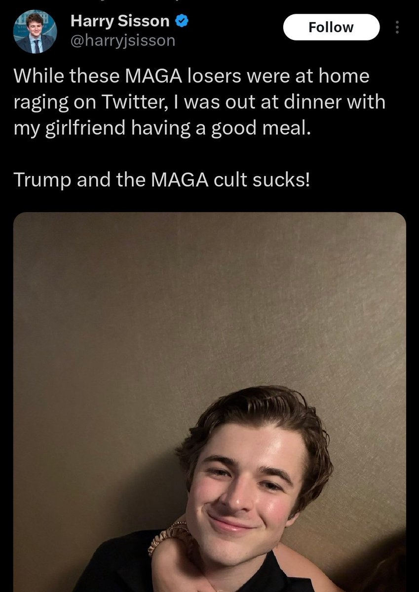 america_mad's tweet image. So Harry spent his entire night out with his "alleged" date, thinking about MAGA?