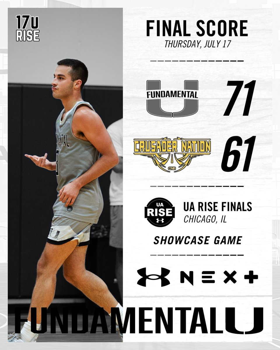 Fundamental U (@fundamentalua) on Twitter photo 17u Rise with the double digit win over Crusader Nation to kick things off at the UA Rise Finals!
Evan Nagler – 16p
Grant Mordini – 14p
Panayiotis Sotos – 11p
Jacob Love – 11p
<a href="/RiseCircuit/">UA Rise Circuit</a> #UANext 17u Rise with the double digit win over Crusader Nation to kick things off at the UA Rise Finals!
Evan Nagler – 16p
Grant Mordini – 14p
Panayiotis Sotos – 11p
Jacob Love – 11p
<a href="/RiseCircuit/">UA Rise Circuit</a> #UANext