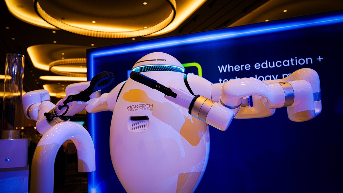 RichtechRobots's tweet image. Thank you to @Microsoft for sponsoring ADAM during Anthology Together 2025!
ADAM's coffee center at the @fblasvegas was constantly packed with education and technology leaders wanting to get a perfect pour from our barista bot 🤖☕
#robotics #lasvegas #coffee #airobot