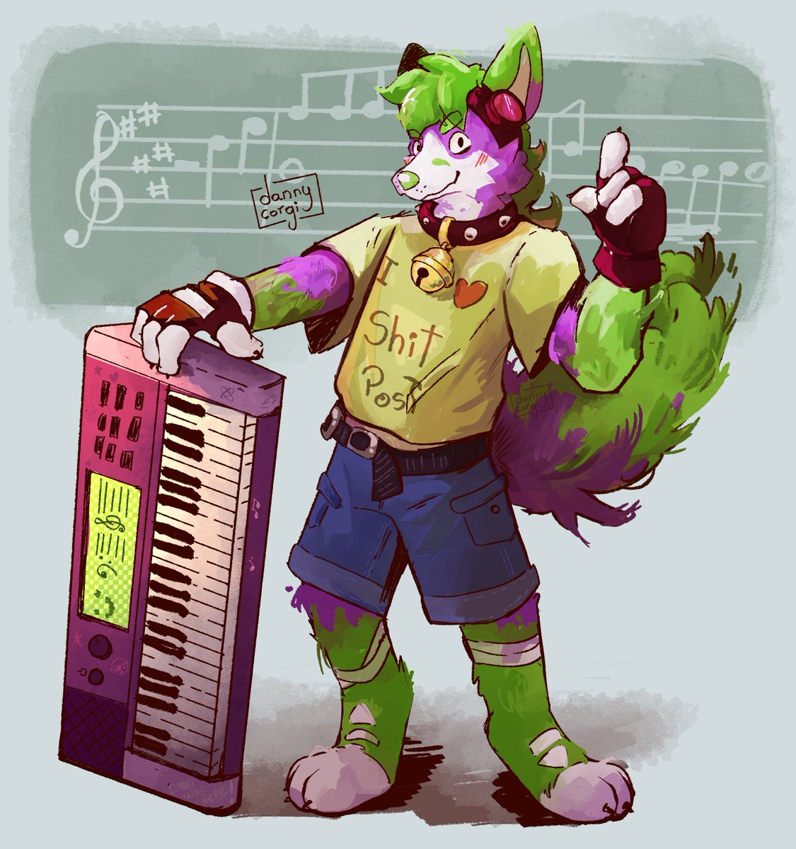dannycorgi's tweet image. Art Fight attack for @Slimen_X !!
#furry