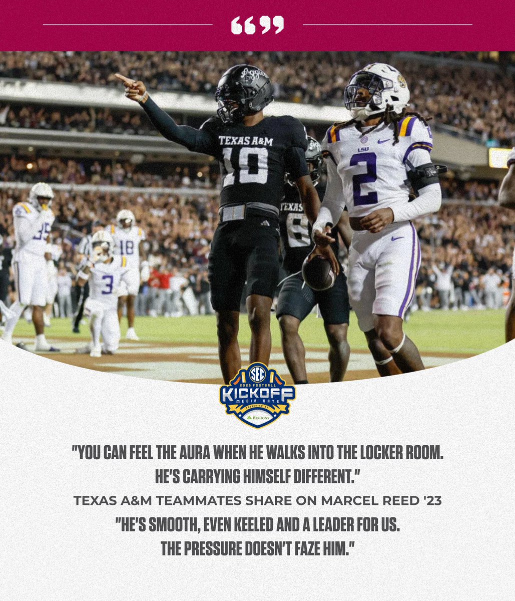 Lots of talk about <a href="/MBAFootball/">MBA Football</a>'s Marcel Reed at #SECMD25. Can't wait to see what's in store for Marcel and Texas A&amp;M this fall! #RollRed
