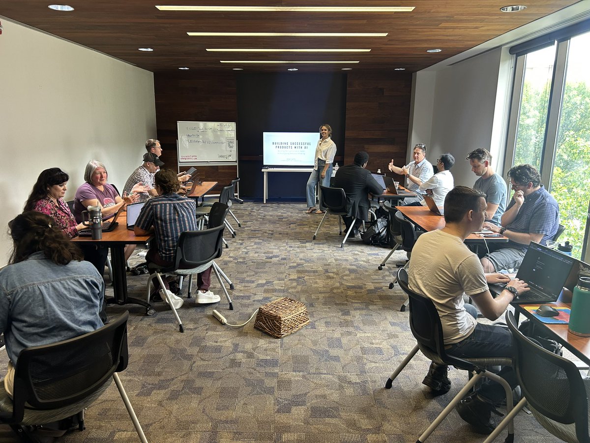 Day 1 of <a href="/AIinProduction/">AI In Production</a> giving my workshop Building Successful Products with AI! Excited for my talk tomorrow on Avoiding the Chatbot Trap.