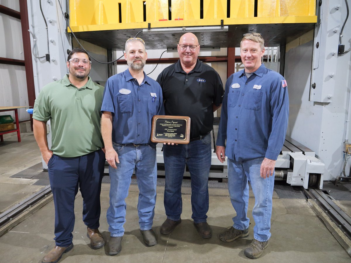 🏆 Congrats to UEI Incorporated in Grand Rapids! 

The tool and die maker earned the <a href="/MI_OSHA/">MIOSHA</a> CET Silver Award for zero injuries in 2024, strong employee involvement and a proactive safety culture.

🔗 michigan.gov/mioshacooperat…

#MIOSHA #CETAward #WorkplaceSafety