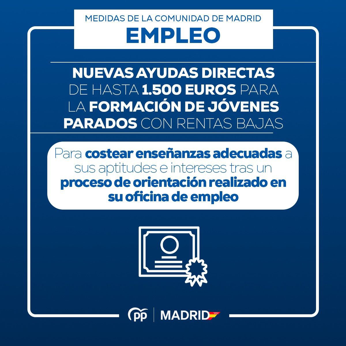 afalonsob's tweet image. La mejor forma de crear empleo es creando el marco adecuado q sea capaz de generarlo, atrayendo inversión, facilitando la creación de empresas o impulsando el emprendimiento, como hace Madrid
Pero tpco se olvida el Gobierno de @IdiazAyuso de estar cerca de quien más lo necesita