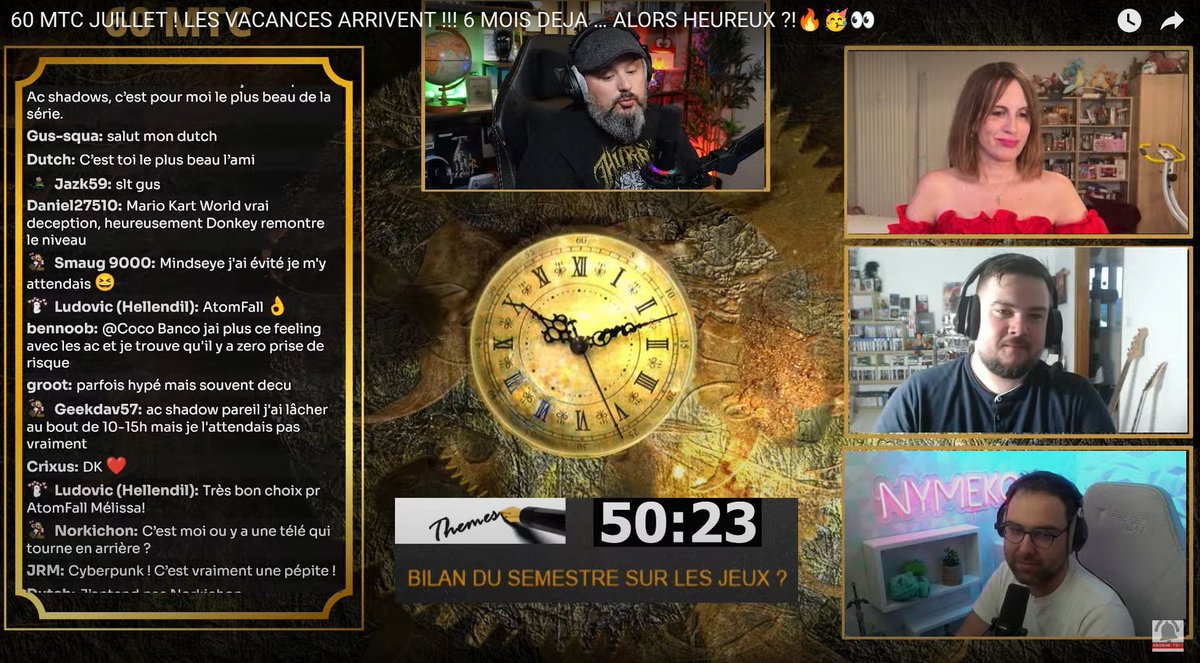 Elwesse1975's tweet photo. C'est parti pour le #60MTC proposé par @landroch avec @bennoob77 , @Nymeko &amp; @MelissaMourinho  
Avec les sujets suivants :
✅Bilan du semestre sur les jeux
✅Bilan du semestre sur les constructeurs
✅Vos jeux de l’été
C'est en live ➡ https://t.co/ieAM6oqYqt https://t.co/zOmcfiWiee