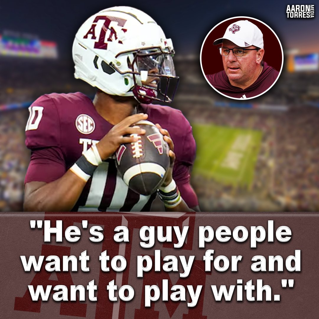 TorresOnTexasAM's tweet image. Mike Elko on Marcel Reed: