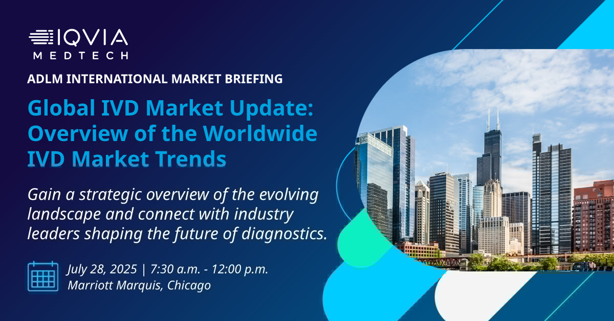 Where is the global IVD market headed?
Find out at the International Market Briefing during #ADLM2025 on July 28. #IQVIA #MedTech leaders Vladimir Nozinic &amp; Naveen Nath will share exclusive insights into worldwide trends shaping the future of diagnostics.
bit.ly/45h3DIL