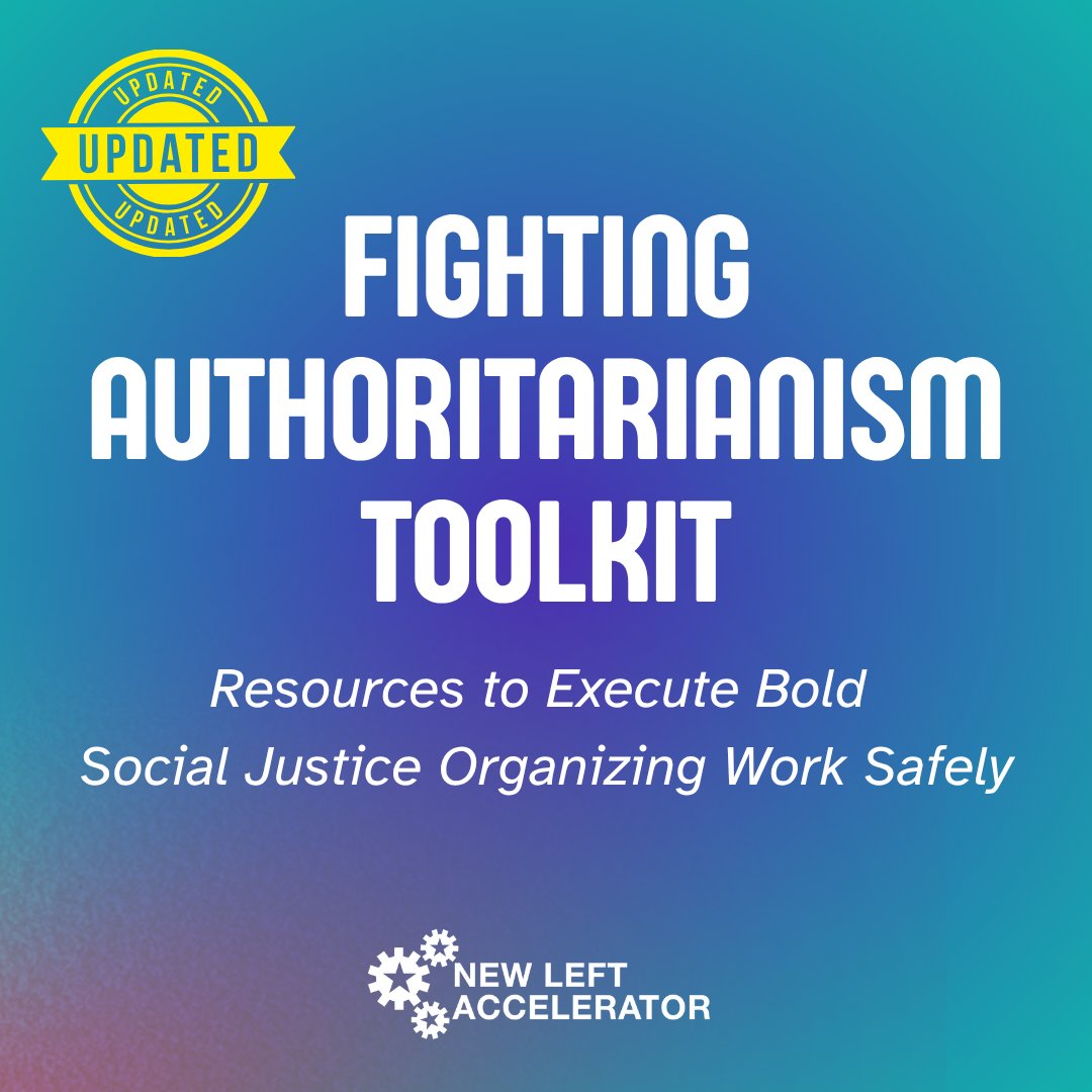 Hot off the presses! The Fighting Authoritarianism Toolkit has gotten a full update.

It’s more crucial than ever to stay safe while continuing to do the important work that will protect our democracy and lead to meaningful change!

docs.google.com/document/d/13o…