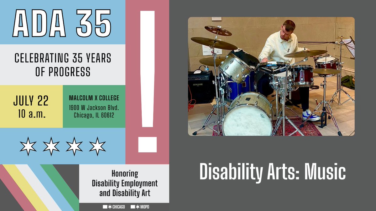 MOPDChicago's tweet image. The Tommy Carroll Quartet will perform at our afternoon ADA35 celebration of Chicago’s disability arts! Join us and sign up for our event on 7/22: chicago.gov/ada35