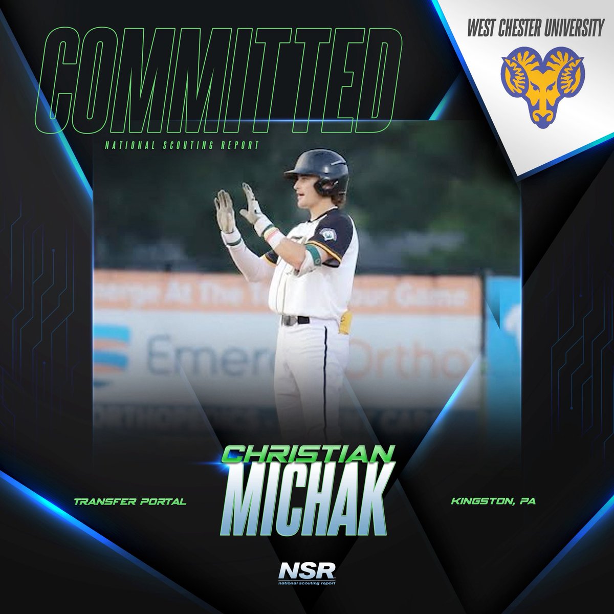 🚨#CommitmentAlert🚨
Congrats to #NSRbaseball transfer Christian Michak for committing to West Chester University!💪⚾️
👤 Coach Bryan Hill  
#NSRcommit
#NSRChristianMichak 

#NSRcommit #collegerecruiting #success #teamwork #nsrathlete #sports #goals 
#motivation #collegeathlete