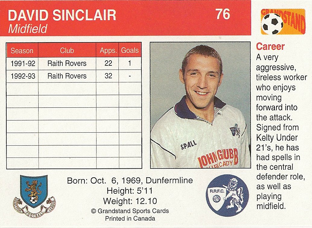 076 #DavidSinclair #RaithRovers #Grandstand 1993
