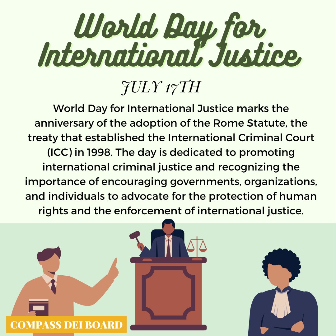 A message from Compass's DEI Board about World Day for International Justice: