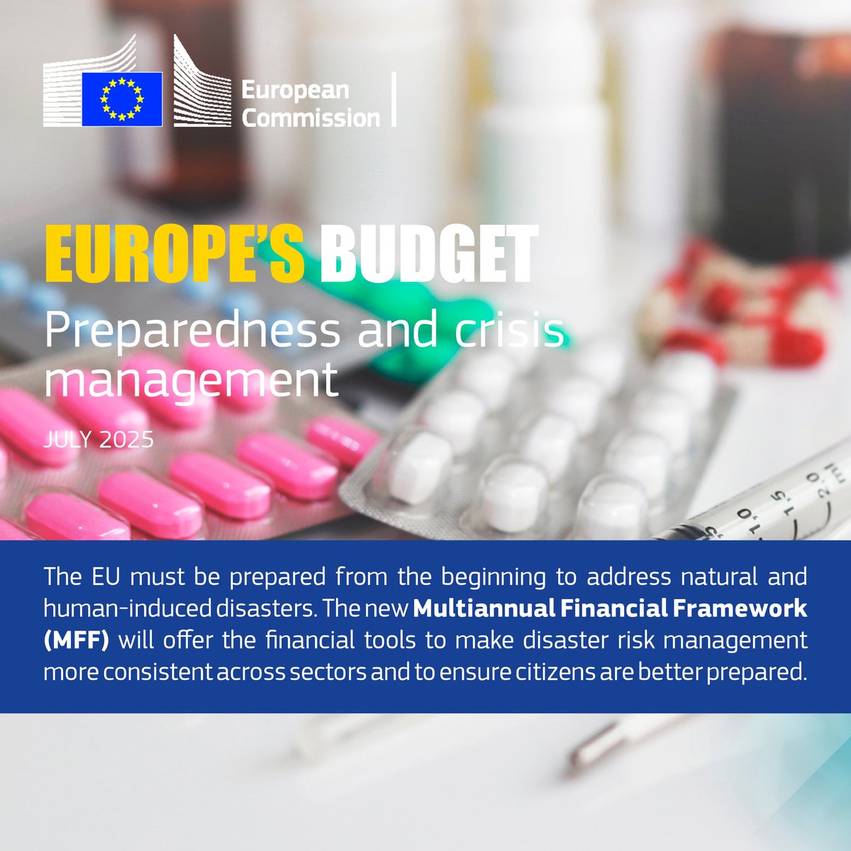 The #MFF proposal introduces #UCPM/#HER – a dedicated instrument combining civil protection &amp; health emergency response.

In addition a seamless health preparedness  « end to end«  investment journey will be possible under #HorizonEurope &amp; the European #Competitiveness Fund.