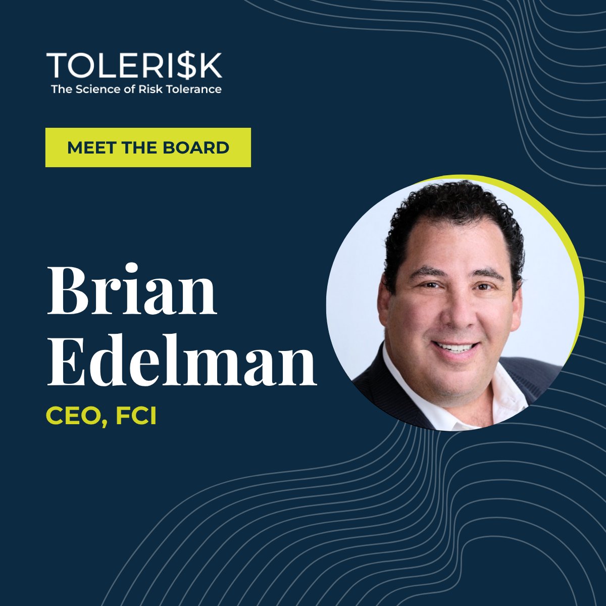 Tolerisk (@tolerisk) on Twitter photo Meet the Tolerisk Board: <a href="/FCI_Brian/">Brian Edelman</a>
Brian Edelman, CEO of FCI, is a nationally recognized cybersecurity expert. Since 1995, he's led FCI in delivering NIST-based cybersecurity solutions to the Financial Services industry. We're honored to have his leadership on our Board. Meet the Tolerisk Board: <a href="/FCI_Brian/">Brian Edelman</a>
Brian Edelman, CEO of FCI, is a nationally recognized cybersecurity expert. Since 1995, he's led FCI in delivering NIST-based cybersecurity solutions to the Financial Services industry. We're honored to have his leadership on our Board.