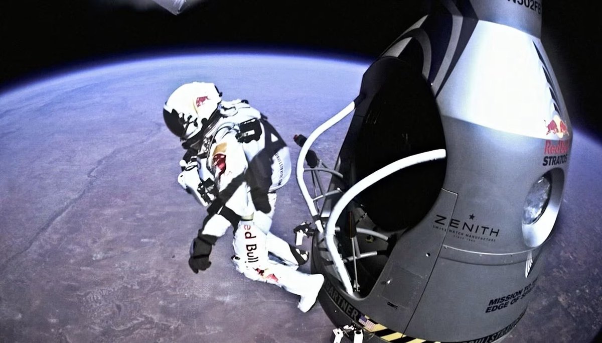 YNHallak's tweet photo. #FelixBaumgartner is an Austrian #skydiver and #BASEjumper who gained international fame for his #RedBullStratos mission in 2012… He jumped from a helium balloon in the #stratosphere, breaking the sound barrier during his descent https://t.co/wT9dgb6YYO