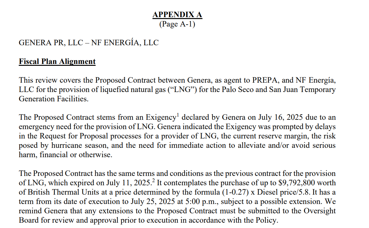 Puerto Rico OBoard approves contract for New Fortress Energy $NFE  to provide $9,792,800 worth of LNG to Palo Seco and San Juan Temporary Generation Facilities. #muniland docs.oversightboard.pr.gov/n/id6ek3qs8yrm….