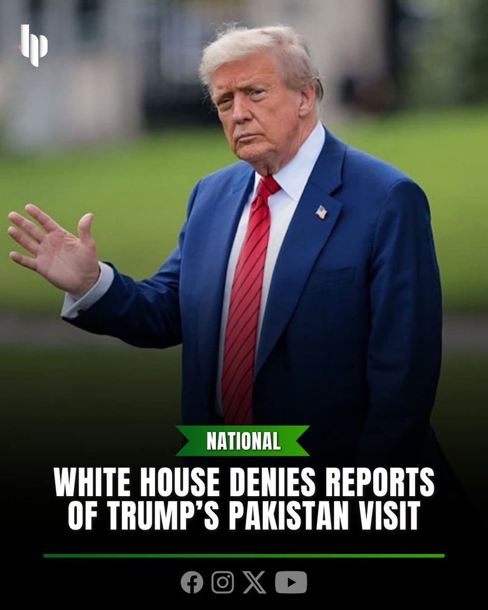 hipakistanpk's tweet photo. The White House denies reports of President Trump visiting Pakistan in Sept 2025  says no trip is scheduled “at this time.”
Local TV channels later retracted their claims. Rumors also mentioned a stop in India.

Follow @hipakistanpk for updates!

#Trump #whitehouse #HiPakistan https://t.co/qJUX99qh38