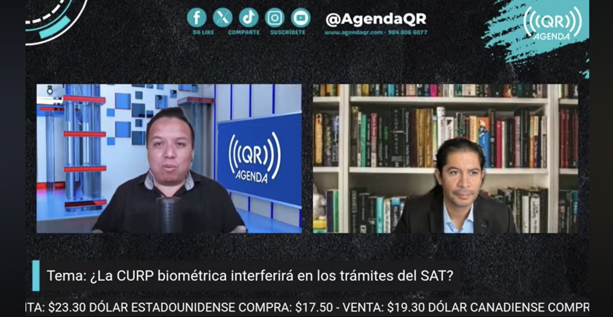 Roberto_Colin_M's tweet photo. Con mucho agrado comparto la entrevista de hoy por la mañana en la que participé, como es costumbre, para Agenda QR con el tema: “La CURP biométrica interferirá en los trámites del SAT?”

https://t.co/aKRSu4rgr4 https://t.co/AC3oDO6uzk