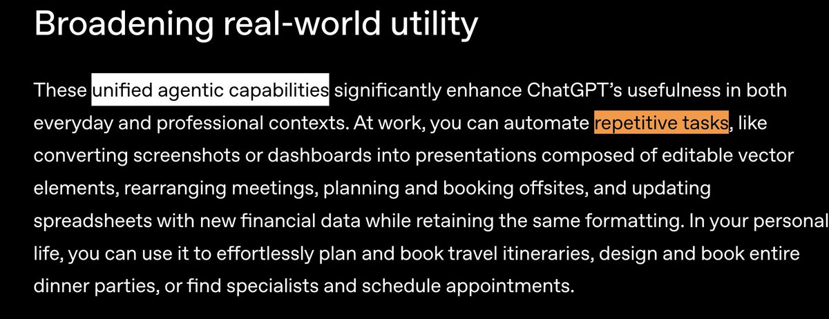 dongxi_nlp's tweet image. ChatGPT agent can automate repetitive tasks.
我在想,什么样的工作不是repetitive的?