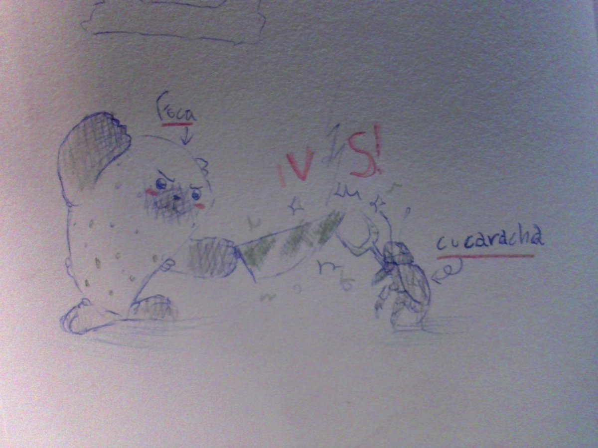 Kittcat_xd's tweet image. Una pelea epica de una foca y una cucaracha :0 #Pelea #dibujo #foca #cucaracha #random