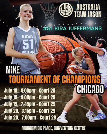 Kira Juffermans (@kirajuff1) on Twitter photo Here is the schedule for Team Jason for the <a href="/niketoc/">Nike Tournament of Champions</a>. Come and watch us play!!
<a href="/CoachSepo/">Coach.Sepo</a> <a href="/jordanemullan/">Jordan Mullan</a> <a href="/AUSA_Hoops_WBB/">AUSA Hoops WBB</a> Here is the schedule for Team Jason for the <a href="/niketoc/">Nike Tournament of Champions</a>. Come and watch us play!!
<a href="/CoachSepo/">Coach.Sepo</a> <a href="/jordanemullan/">Jordan Mullan</a> <a href="/AUSA_Hoops_WBB/">AUSA Hoops WBB</a>