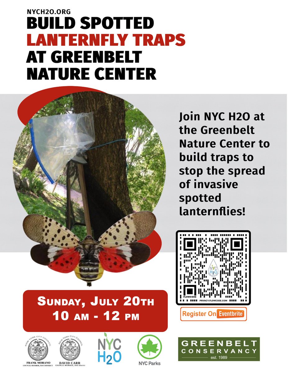Join us for an environmental workshop in building lanternfly traps at the beautiful Greenbelt Nature Center this Sunday! We hope to see you there 🌳 ☀️

Reserve your free ticket here: eventbrite.com/e/1431798551009