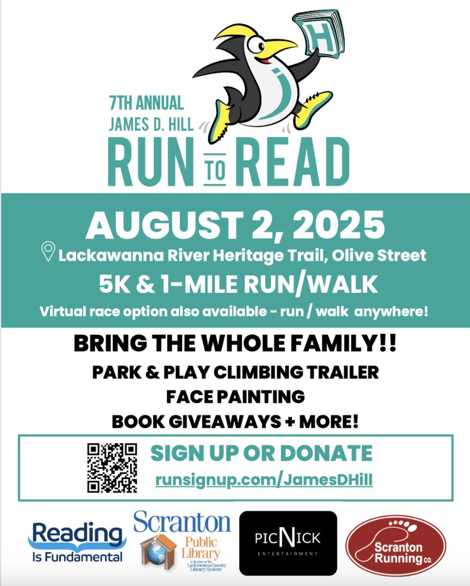 RIFWEB's tweet image. Ready, set, run (or walk) to make a difference! Sign up for the James D. Hill Virtual 5K #RuntoRead on 8/2 & inspire others while supporting a great cause. Each step you take brings #RIF closer to putting more #books into the hands of children. Just $15! runsignup.com/JamesDHill