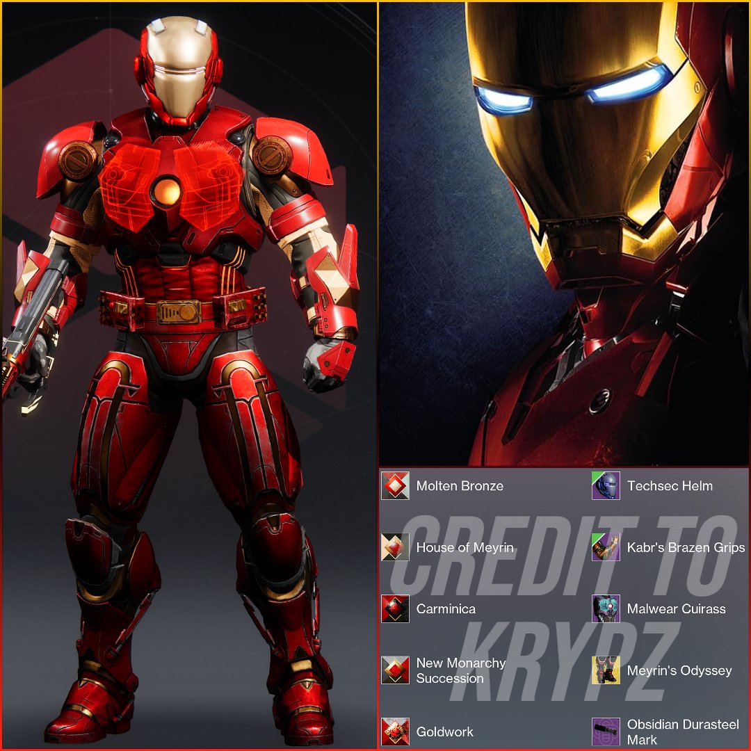 KrypzYT's tweet image. "Jarvis, What are we doing in the Edge of Fate?"
Iron Man Titan!
Follow for more Destiny 2 Fashion!