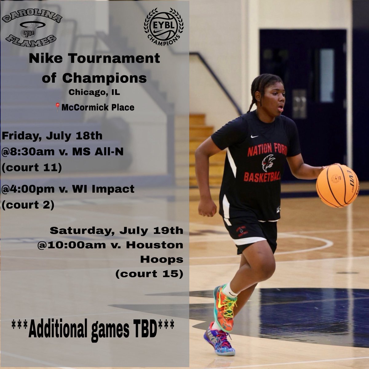 Last AAU stop for 3️⃣!! Ready to Compete this weekend with my team! College coaches come check me out‼️‼️