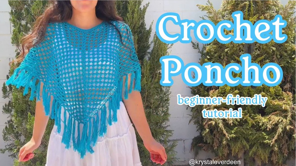 Crochet Poncho Beginner Friendly Tutorial  │ Crochet Beach Cover Up youtu.be/_BBfY9NIlaI?si…