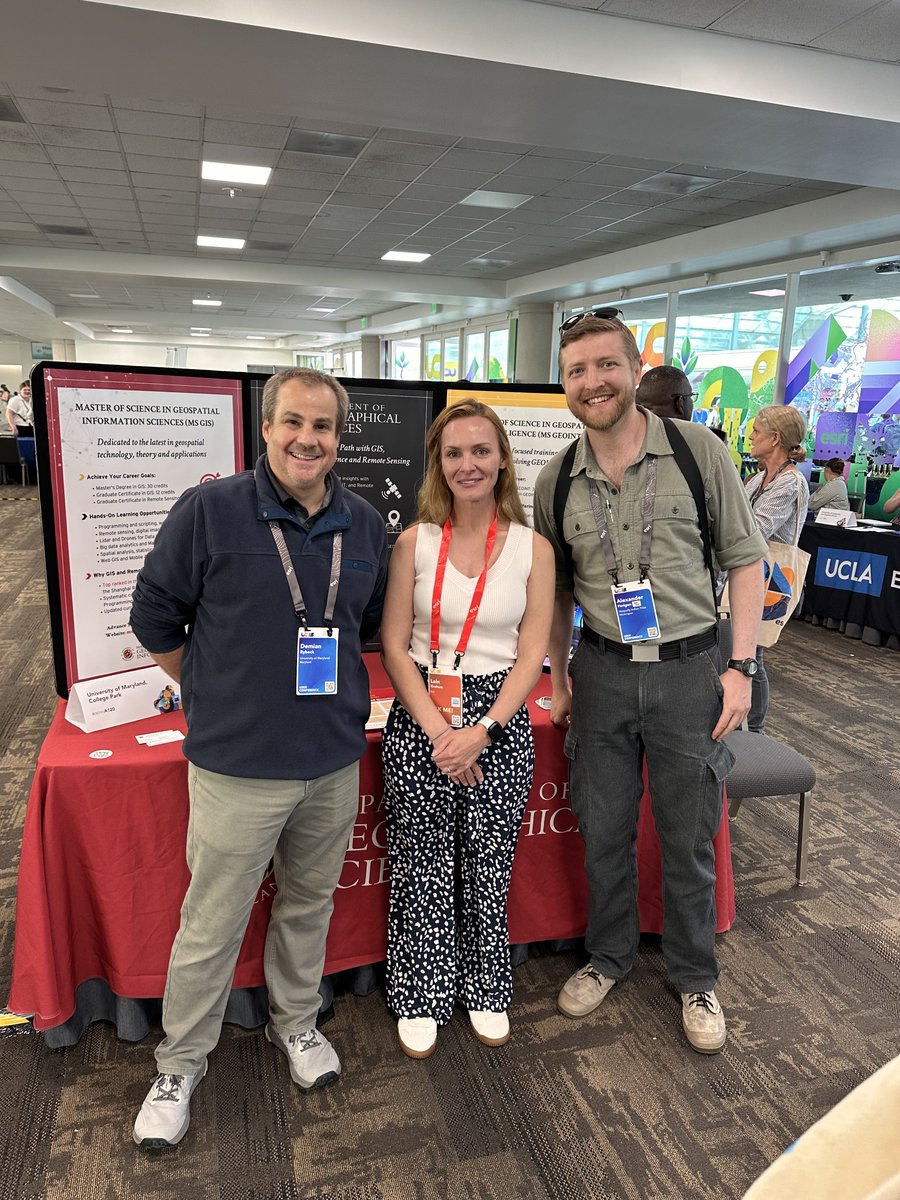 umdgeography's tweet image. Once a Terp, always a Terp! 🐢 Our MS GIS and GEOINT programs reconnected with alumni and engaged other attendees at the @EsriUC Conference in San Diego 🌊 Check it out!
geog.umd.edu/featured-conte…
