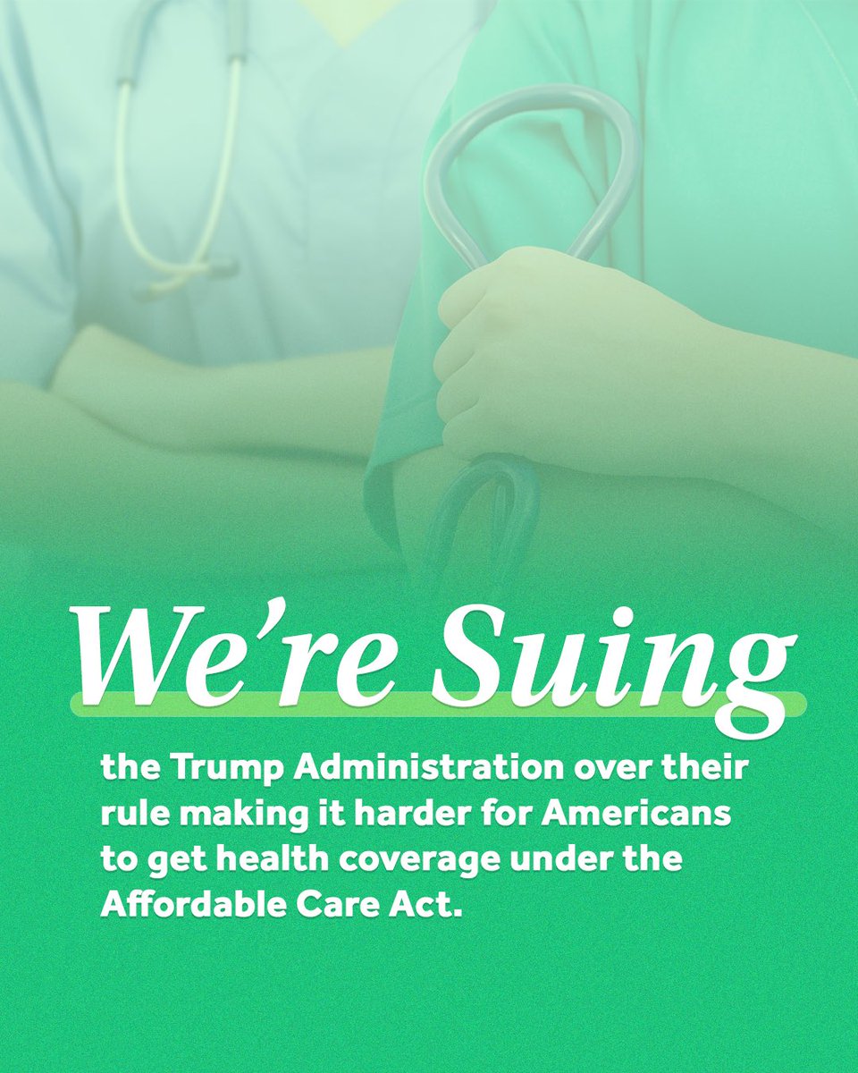 MassAGO's tweet image. Trump is attempting to bulldoze the Affordable Care Act, stripping 1.8 million of their health insurance and forcing millions more to pay increased premiums and out-of-pocket
costs.
My office will not sit back while the federal government harms our residents. We’re suing.