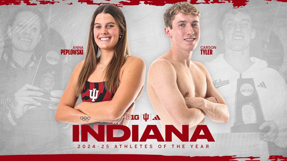 IUHoosiers's tweet image. Olympians, NCAA Champions & now two-time Student Athletes of the Year.
Congratulations Anna Peplowski & Carson Tyler!
📰: tinyurl.com/mwj7um9e