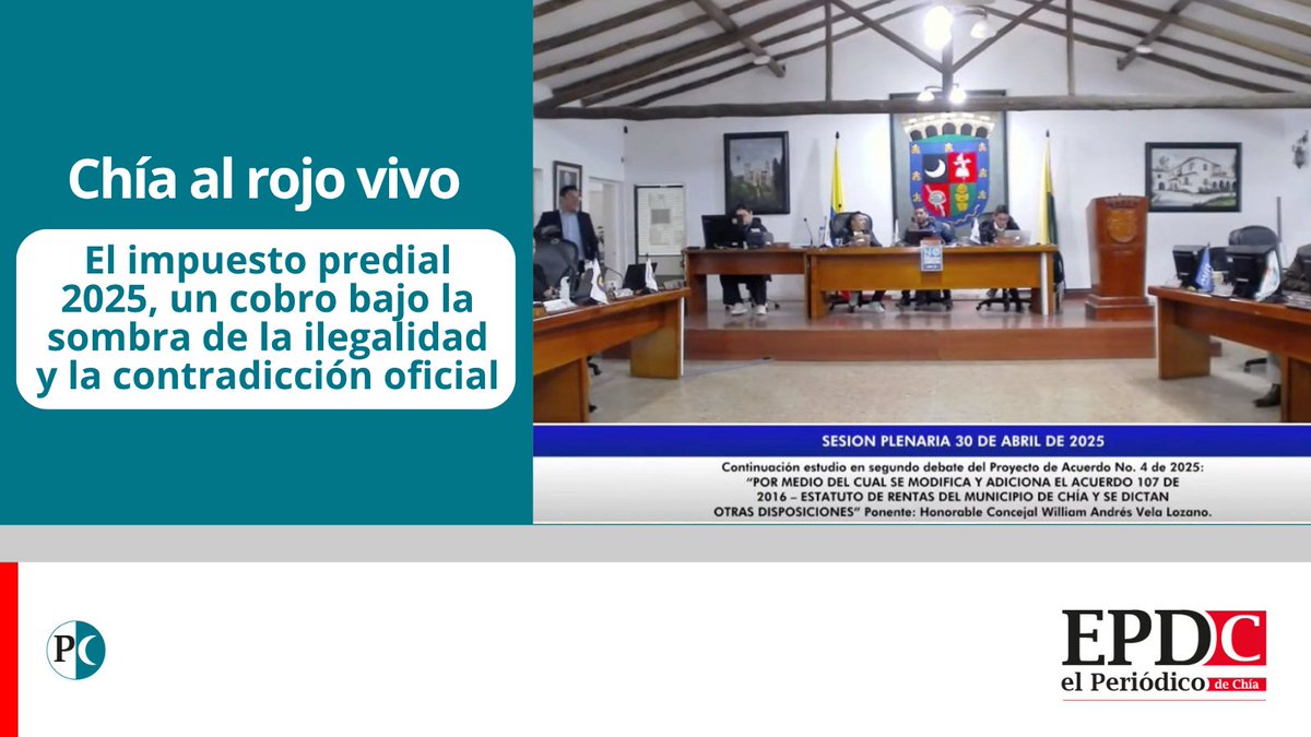 #chia 🚨|La controversia no solo pone en jaque las finanzas municipales, sino que destapa una preocupante falta de coordinación y transparencia en la gestión pública.
Nota completa en: bit.ly/4eTqfDt
#epdc #predial #valorización #impuestos #UltimasNoticias