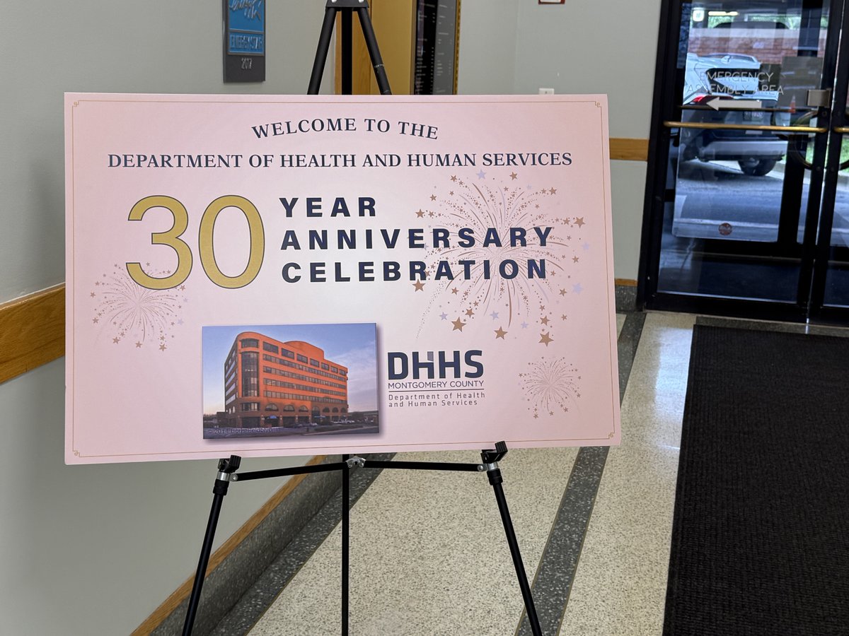 MontCoExec's tweet image. This week, we celebrated 30 years of @MoCoDHHS, an agency that never closed during COVID, saved lives through science & continues to serve every resident with equity and compassion. Thank you to every DHHS staff member and partner who makes Montgomery County stronger every day.