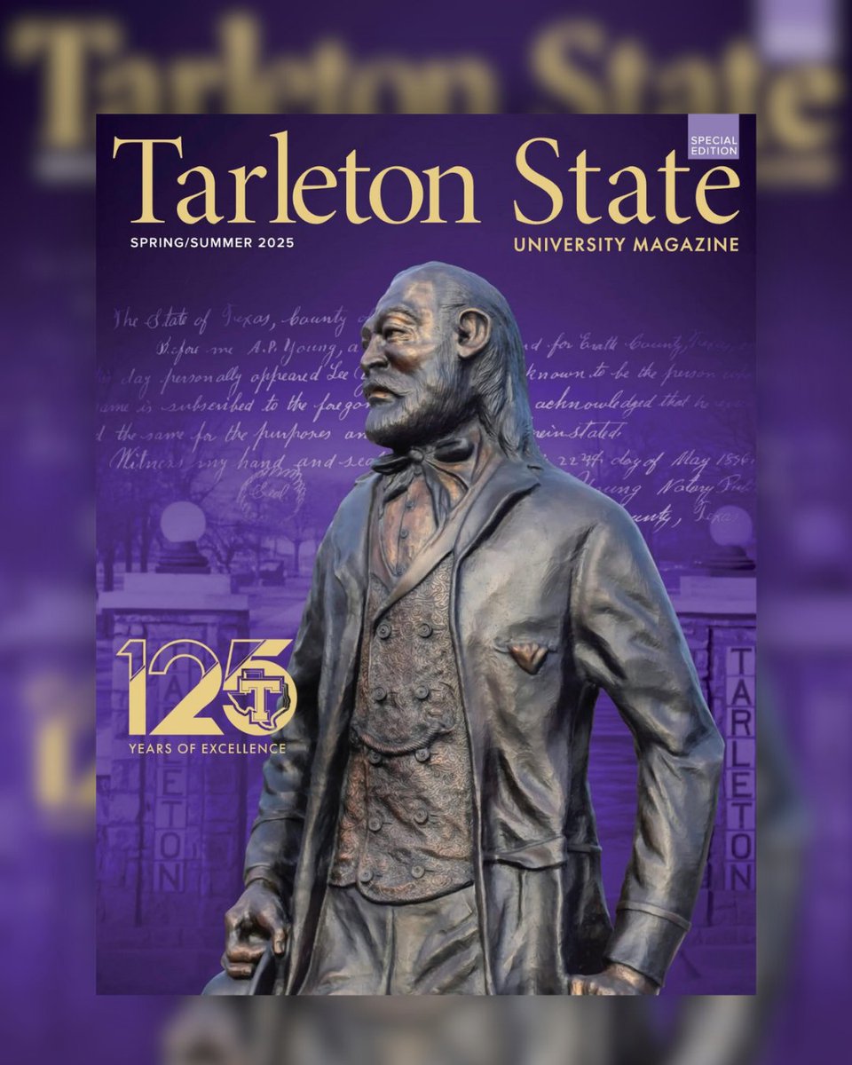 TarletonState's tweet image. Need some summer reading? Check out our newest Tarleton State University Magazine.
Read now: bit.ly/3TGp3tk
#TarletonState #BleedPurple #Tarleton125