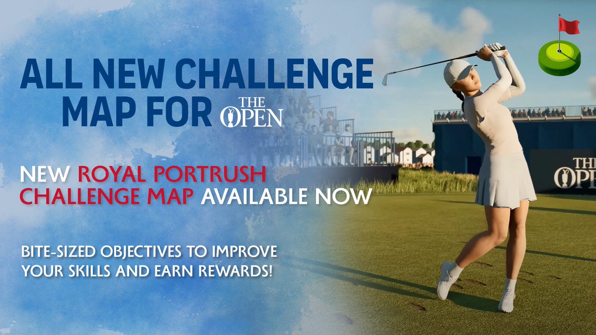 PGATOUR2K's tweet image. Create history of your own this week with The Open Championship Challenge Map.

From wind-whipped ridges to bunker-laced fairways, these challenges demand creativity, control, and courage.