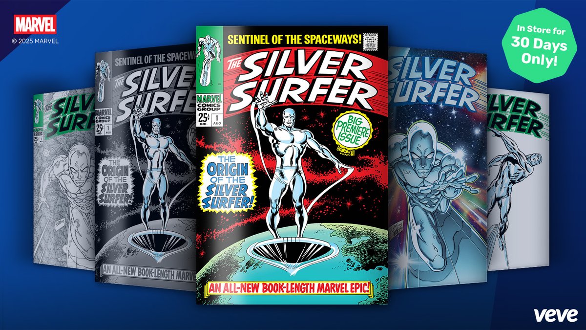 The First Appearance of Shalla Bal! The Silver Surfer's origin on Zenn-La revealed!

Growing tired of his banishment on Earth, the Silver Surfer thinks back to the days before he became Galacuts' herald.

This release features VeVe exclusive Rare and Ultra Rare cover art by Ron